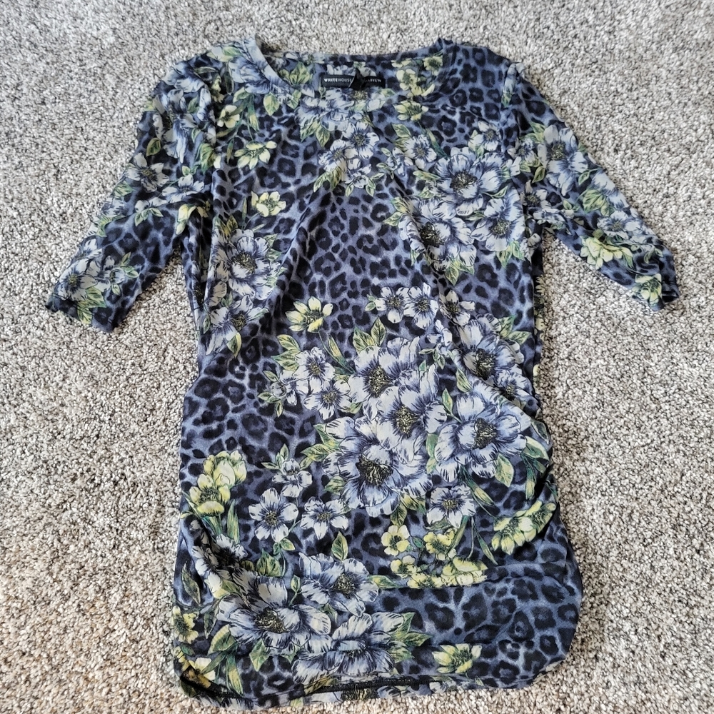 Floral Leopard Print Women's Top